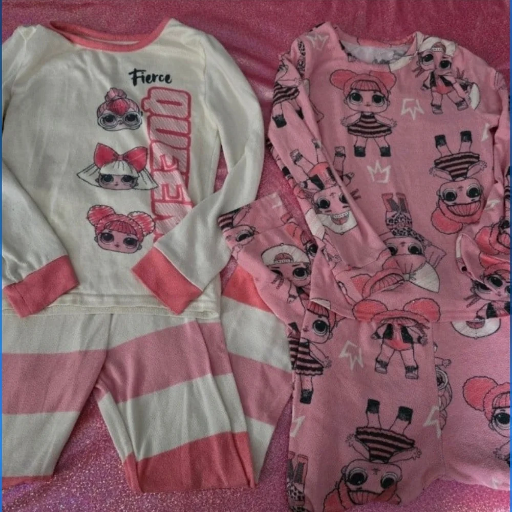 2 pairs of L.O.L Pajama sets! Girls size 6! - Picture 2 of 12